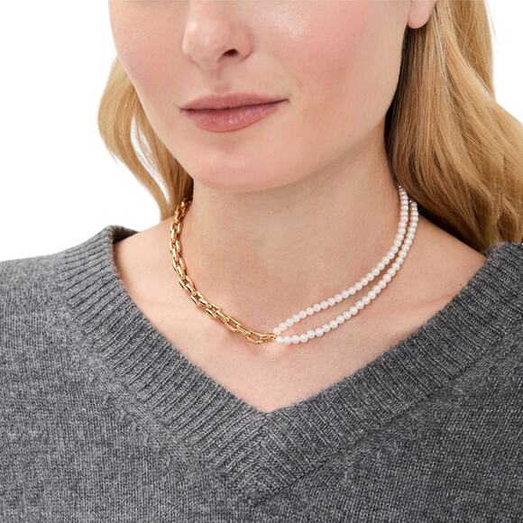 TIMELESS PEARLY Half and Half Necklace - Picture 2 of 6